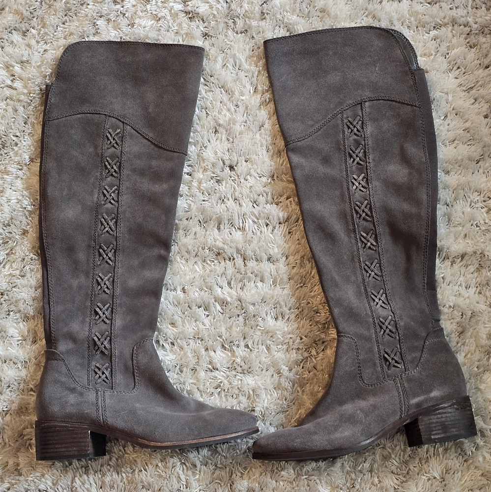 Vince Camuto Gray Kreesell Knee High Boots - Picture 1 of 8